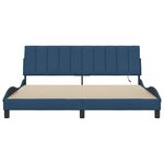 vidaXL Cadre de lit sans matelas bleu 180x200 cm tissu