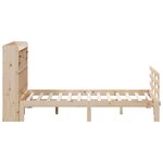 vidaXL Lit bibliothèque sans matelas 140x200 cm bois massif de pin