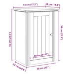 vidaXL Armoire murale de salle de bain BODO blanc 44x30x60 cm