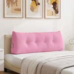 vidaXL Coussin de Dos Rose 120 x 24 x 50 cm tissu