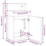 vidaXL Meuble de salle de bain avec robinet Chêne Sonoma