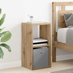 vidaXL Table de chevet Chêne artisanal 30 5 x 27 x 59 5 cm