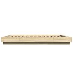vidaXL Cadre de lit avec lumières LED chêne sonoma 140x190 cm