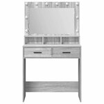 vidaXL Coiffeuse Gris Sonoma 79 x 41 x 135 cm Bois d'ingénierie