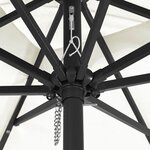 vidaXL Parasol de jardin Sable 295 x 295 x 245 cm Polyester et Acier