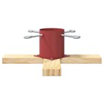 vidaXL Pied de Sapin de Noël 1.73 Rouge 50 x 50 x 16 cm Pin massif