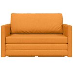 vidaXL Canapé-Lit 110cm Jaune foncé tissu