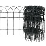 vidaXL Bordure de pelouse Fer enduit de poudre 25x0 4 m