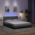 vidaXL Cadre de lit sans matelas gris clair 160x200 cm tissu