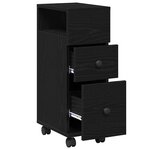 vidaXL Cabinet de Salle de Bain Étroite Chêne noir 33 x 23 x 65 cm