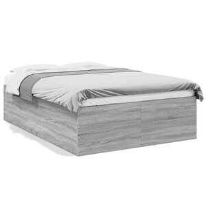 vidaXL Cadre de lit sans matelas sonoma gris 120x200 cm