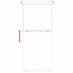 vidaXL Store latéral de balcon 80 x 250 cm 100  polyester fer acier
