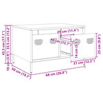 vidaXL Meuble TV jaune moutarde 68x50x43 5 cm acier laminé à froid