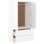 vidaXL Garde-robe ALTA blanc 90x55x170 cm bois massif de pin