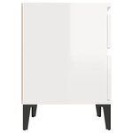 vidaXL Table de chevet Blanc brillant 40x35x50 cm