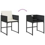 vidaXL Ensemble à manger de jardin coussins 5Pièces Noir Résine tressée