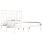 vidaXL Cadre de lit sans matelas blanc 120x190 cm bois massif