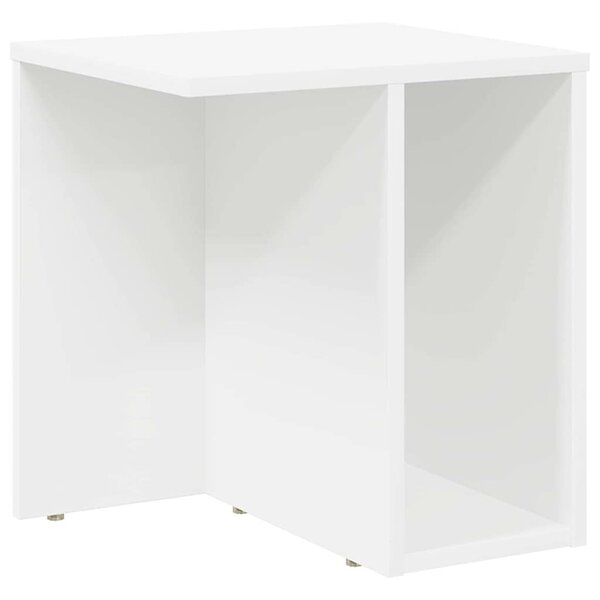 vidaXL Table d'appoint Blanc 37 x 32 x 40 cm Bois d'ingénierie