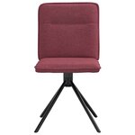 vidaXL Chaises à manger lot de 6 rouge bordeaux tissu