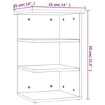 vidaXL Armoire latérale Noir 35x35x55 cm Aggloméré