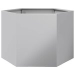 vidaXL Jardinière hexagone 69x60x45 cm acier galvanisé