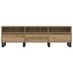 vidaXL Meuble TV chêne artisanal 150x30x44 5 cm bois d'ingénierie