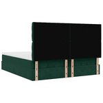 vidaXL Cadre de lit ottoman avec matelas vert foncé 160x200 cm velours