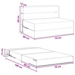 vidaXL Canapé-lit pliable Gris clair 70 x 80 x 60 cm Tissu