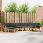 vidaXL Ensemble de canapés d'extérieur 8 pc Blanc et anthracite