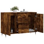 vidaXL Buffet chêne fumé 104x35x70 cm bois d'ingénierie