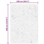 vidaXL Tapis HUARTE à poils courts doux et lavable noir 240x340 cm