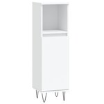 vidaXL Ensemble de meubles salle de bain 3 Pièces blanc bois d'ingénierie
