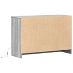 vidaXL Meuble TV avec LED sonoma gris 91x34x61 cm bois d'ingénierie