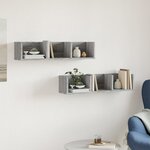 vidaXL Armoires murales 2Pièces sonoma gris 75x18x16 5 cm bois ingénierie