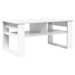 vidaXL Table basse Blanc 96 x 54 x 44 cm Bois d'ingénierie