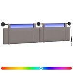 vidaXL Tête de lit suspendue Taupe Tissu