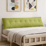 vidaXL Coussin de Dos Vert clair 200 x 19 x 50 cm tissu