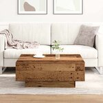 vidaXL Table basse Bois ancien 80 x 80 x 31 cm Bois d'ingénierie