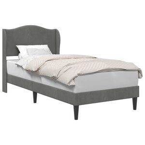 vidaXL Cadre de lit avec tête de lit Gris foncé 80 x 200 cm Velours