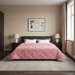 vidaXL Duvet complet toute l'année Matelassé Rose 200 x 220 cm
