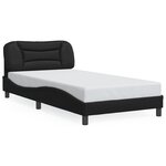 vidaXL Cadre de lit avec lumières LED noir 100x200 cm similicuir