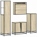 vidaXL Ensemble de meubles de salle de bain 4 Pièces chêne sonoma