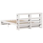 vidaXL Cadre de lit avec tête de lit sans matelas blanc 120x200 cm