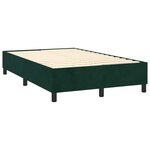 vidaXL Sommier à lattes de lit et matelas Vert foncé 120x200cm Velours