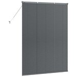 vidaXL Store de Fenêtre avec des rideaux Gris foncé Aluminium