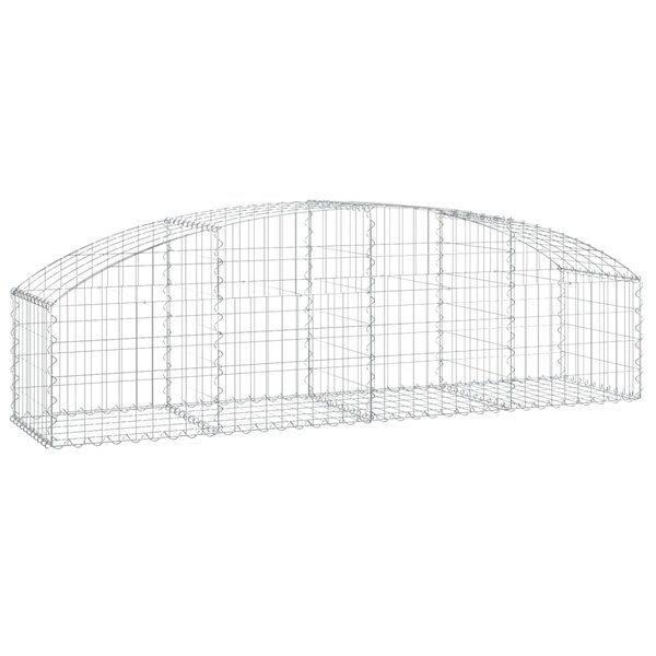 vidaXL Panier de gabions arqué 200x50x40/60 cm Fer galvanisé