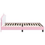 vidaXL Cadre de lit pour enfants avec tête de lit Rose 80 x 200 cm PU