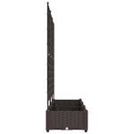 vidaXL Jardinière de Jardin avec Treillis 3 Pièces Marron 120x40x125.5 cm