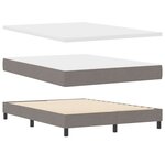 vidaXL Lit coffre avec matelas en taupe - 160 x 200 cm en tissu
