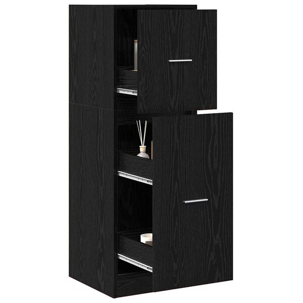 vidaXL Cabinet de Pharmacie Chêne noir 40 x 41 x 118 cm
